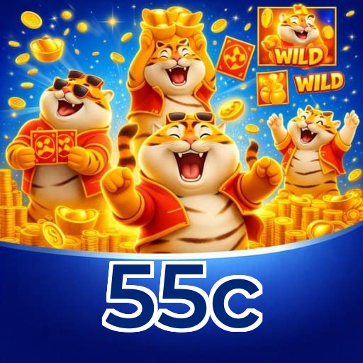 Interface do aplicativo 55c mostrando jogos disponíveis no iOS e Android